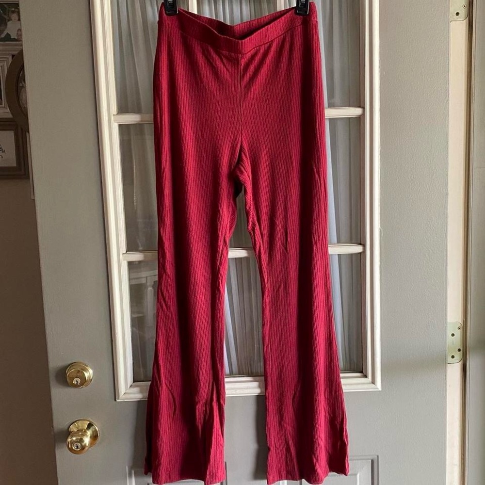 Old Navy Red Wide Leg Pants